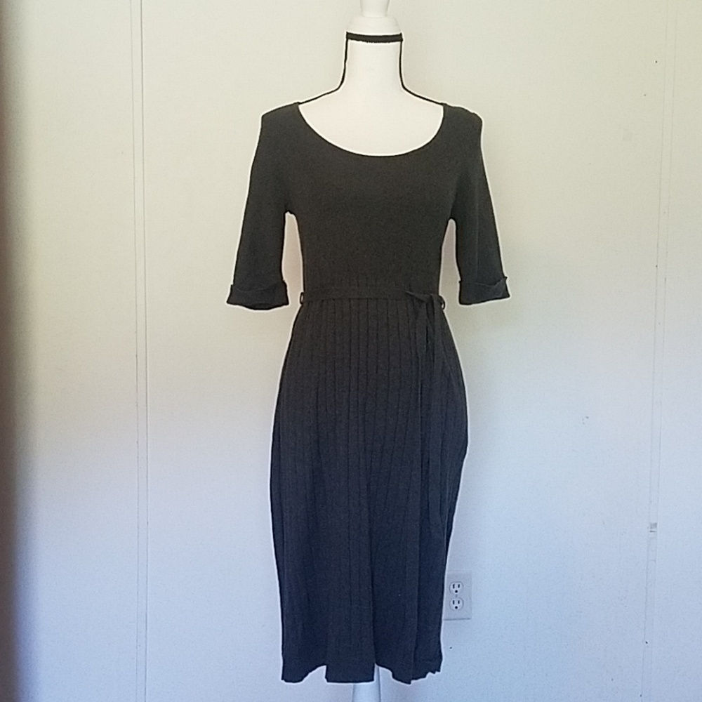 Grey Maternity Sweater Dress